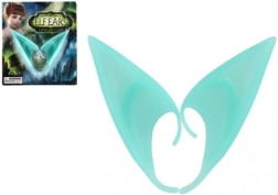 Oreilles d’elfe en latex 12 cm – turquoise, accessoire de carnaval