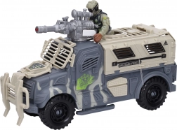 Véhicule militaire avec figurine et effets