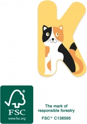 Small foot lettre en bois K