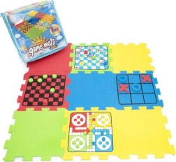Puzzle en mousse avec jeux de plateau 26,5 × 26,5 cm