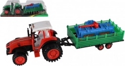 Tracteur avec remorque et rotavator en plastique 52 cm à inertie