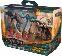 Dragons – set de chasseurs de dragons, 5 figurines et catapulte lance-filet