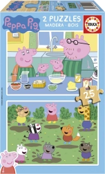 Puzzle en bois PEPPA PIG 2×25 pièces
