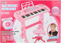 Piano rose pour enfants avec adaptateur