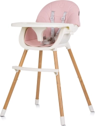 Chaise haute Chipolino Rio 2-en-1 rose