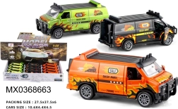 Modèle de fourgon de police en métal 1:32 avec fonction à rétrofriction