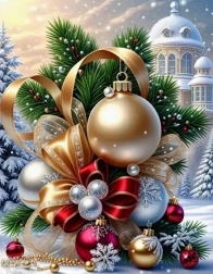 Norimpex peinture par numéros Décoration de Noël 40 × 50 cm