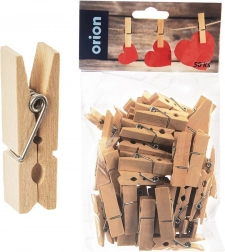 Pinces décoratives en bois 4,5 cm, 50 pcs
