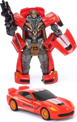 autorobot avec lumière et son 20 cm – voiture de police transformable