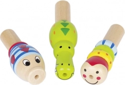 Sifflet en bois en forme d’animal – motifs assortis