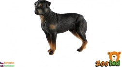 Figurine en plastique de chien Rottweiler 8cm