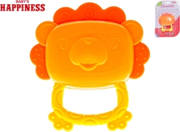 Hochet et anneau de dentition petit lion pour bébés 9 cm