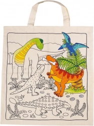 Sac en coton à colorier – dinosaures