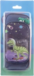 Trousse avec motif dinosaure et porte-clés