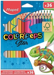 Crayons de couleur MAPED Color'Peps, 36 pcs