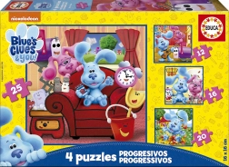 Puzzle BLUE'S CLUES 4en1 pour enfants (12, 16, 20 et 25 pièces)