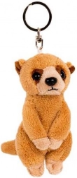 Porte-clés en peluche suricate 5 × 10 cm, marron