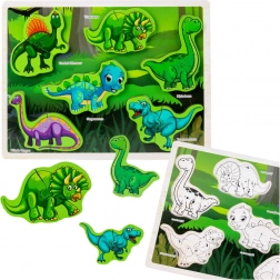 Puzzle en bois avec dinosaures
