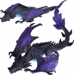 Dragon violet à mâchoire articulée – figurine réaliste pour enfants