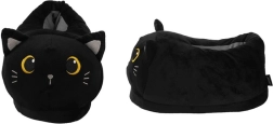 Chaussons en peluche chats noirs