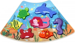 Puzzle encastrable en bois Monde sous-marin – interconnectable