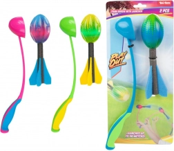 Fusée en mousse à lancer avec lanceur 19 cm