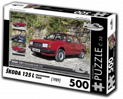 Puzzle RETRO-AUTA Škoda 125 L volant à droite 500 pièces