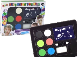 Kit de maquillage pour enfants avec pochoirs, 6 couleurs
