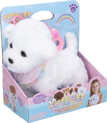 Chien en peluche marcheur avec télécommande filaire 22 cm