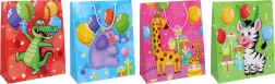 Sac cadeau pour enfants M 26 × 32 × 11 cm avec animaux