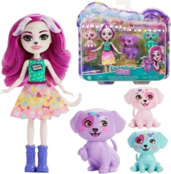 Enchantimals poupée Dessa Dalmatian avec une adorable famille de dalmatiens