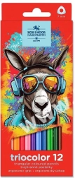 Crayons triangulaires Koh-i-noor Triocolor 12 pc