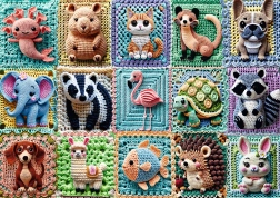 Trefl puzzle Premium Plus animaux au crochet 1000 pièces