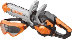 Tronçonneuse avec lunettes de protection