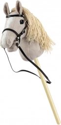 cheval bâton hobby MILLY MALLY gris en peluche