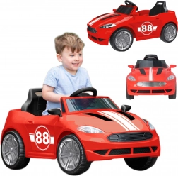 EVO voiture électrique cabriolet pour enfants avec lumières et sons, rouge