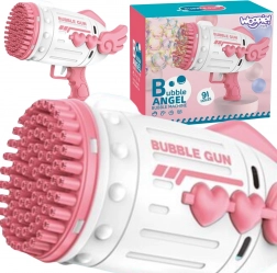 Woopie pistolet à bulles avec 91 trous rose