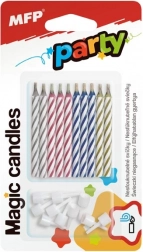 bougies magiques pour gâteau 6 cm, 10 pcs