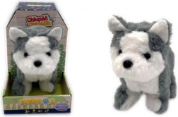 chien husky en peluche à piles avec marche et aboiements