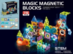 Jeu de construction magnétique lumineux – 75 pièces
