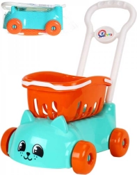 Caddie enfant avec panier, motif chat