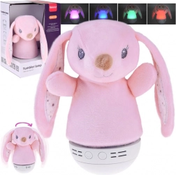 lapin en peluche avec lumière changeante et musique – veilleuse pour enfants