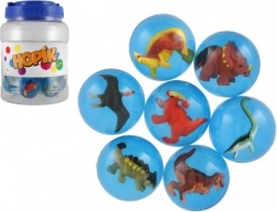 balle rebondissante avec dinosaure 4 cm – assortiment de modèles