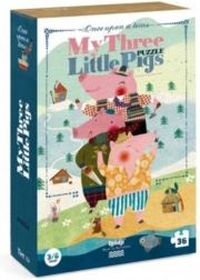 Grand puzzle Les Trois Petits Cochons de Londji - 36 pièces