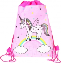 Sac d’école Licorne sur arc-en-ciel rose 35x27 cm