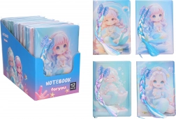 Carnet ligné 14 × 21 cm – sirène à queue, 80 pages