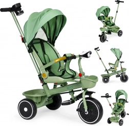 Tricycle enfant 2 en 1 avec toit et siège pivotant ECOTOYS – vert