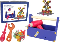 Jeu de construction dans une mallette avec visseuse sans fil pour petits bricoleurs