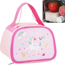 Sac isotherme pour déjeuner avec licorne rose 23cm