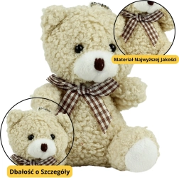 Porte-clés peluche Ourson beige 8 cm